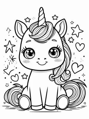 Unicorn Boyama Sayfası - Büyülü Tekboynuzları Renklendir!
