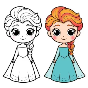 Elsa Frozen Karlar Kraliçesi Boyama Sayfası - Ücretsiz Yazdırılabilir