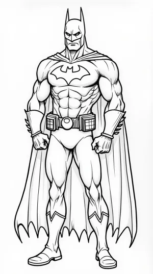 Batman Boyama Sayfası - Ücretsiz Yazdırılabilir Süper Kahraman Aktivitesi