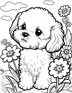 Sevimli Köpekcik Boyama Sayfası - Ücretsiz Yazdır ve Boya!