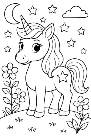 Unicorn Boyama Sayfası